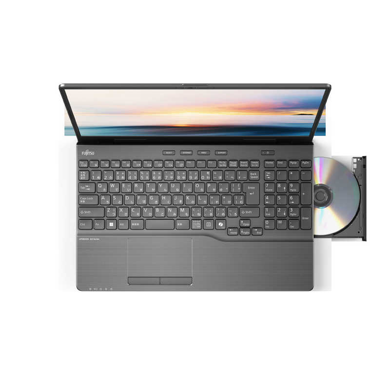 富士通　FUJITSU 富士通　FUJITSU ノートパソコン AH54/J FMV ［15.6型 /Win11 Home /AMD Ryzen 7 /メモリ：8GB /SSD：512GB /Office］ ブライトブラック FMVA54JB FMVA54JB