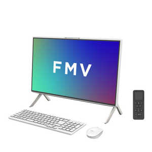 富士通 FUJITSU デスクトップパソコン FMV F55-K1 FMV Desktop F ［23.8型 /intel Core i5 /メモリ：16GB /SSD：512GB ］ ホワイト FMVF55K1WA