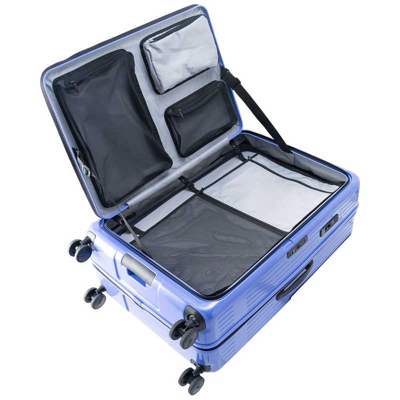 A.L.I A.L.I スーツケース ジッパータイプ 宿泊目安：10日間以上 142L 大容量 前輪ストッパー フロントオープン MAXBOX パステルアイボリー MX-8011-33W MX-8011-33W