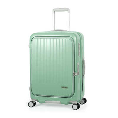 A.L.I　スーツケース ジッパータイプ 宿泊目安：7〜9日間 070L フロントオープン 拡張機能搭載 前輪ストッパー TSAロック搭載 MAXBOX マットアッシュグリーン　MX-8011-24W A.L.I スーツケース ジッパータイプ 宿泊目安：7～9日間 070L フロント