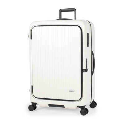 A.L.I　スーツケース ジッパータイプ 宿泊目安：10日間以上 100L フロントオープン 拡張機能搭載 前輪ストッパー TSAロック搭載 MAXBOX マットバニラ　MX-8011-28W A.L.I スーツケース ジッパータイプ 宿泊目安：10日間以上 100L