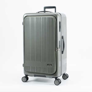 A.L.I スーツケース ジッパータイプ 宿泊目安：7～9日間 099L 日本製 横開きフロントオープン 前輪ストッパー 内装抗菌・防臭加工 MAXBOX ［TSAロック搭載］ 緑灰 MX-8011RVTL-28