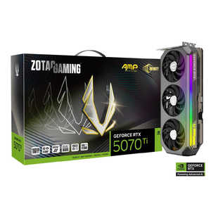 ZOTAC ゲーミンググラフィックボード RTX 5070 Ti AMP Extreme INFINITY ［GeForce RTXシリーズ /16GB］ ZT-B50710B-10P