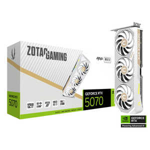 ZOTAC ゲーミンググラフィックボード RTX 5070 AMP White Edition ［GeForce RTXシリーズ /12GB］ ZT-B50700FQ-10P