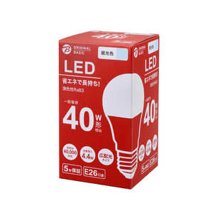 ORIGINALBASIC LED電球 E26口金［一般電球形 40W相当 昼光色 1個 広配光タイプ］ E26/D/40W LDA4DGK40XOB