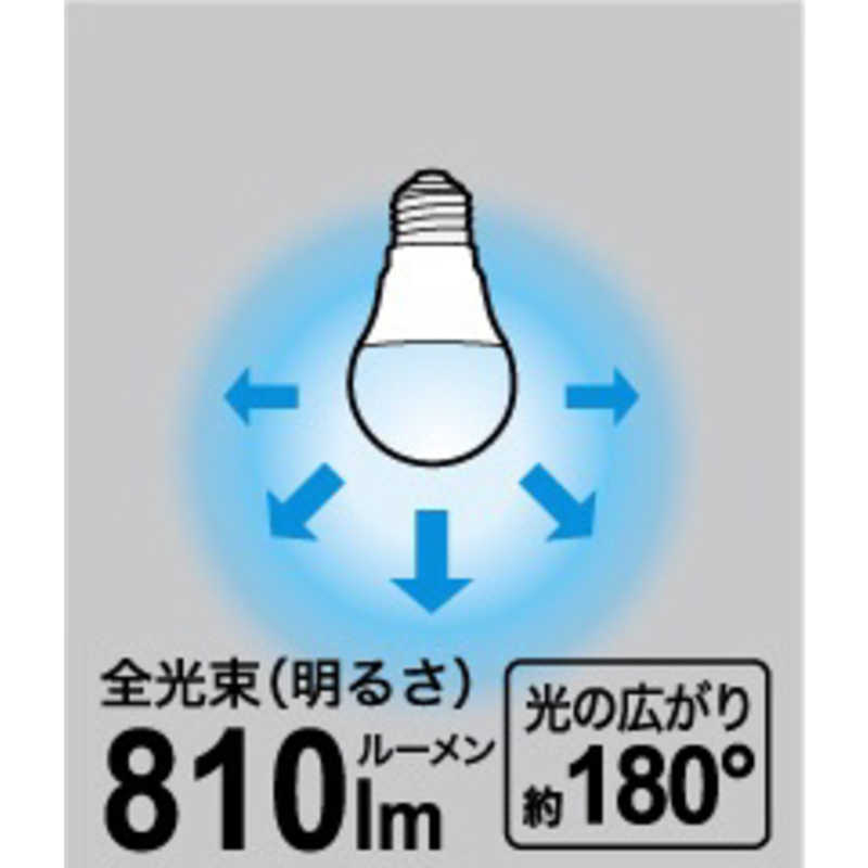 ORIGINALBASIC ORIGINALBASIC LED電球 ［E26 一般電球形 60W相当 昼光色 2個 広配光タイプ］ LDA7DGK60XOB2P LDA7DGK60XOB2P