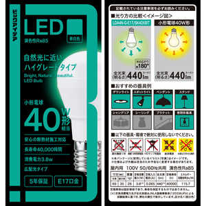 ビックアイデア LED電球 E17 一般電球形 40W相当 昼白色 1個 広配光タイプ 【安心5年保証】 LDA4N-G-E17/SK40XBIT