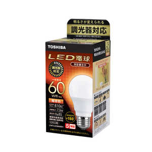  TOSHIBA fMΉLEDd mA` /E26 /ʓd` /60W /dF /1 /Lz^Cvn LDA7L-G/DSK60V1