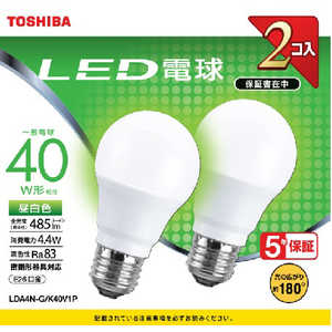 東芝 TOSHIBA LED電球 [E26/昼白色] LDA4NGK40V1P