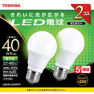 東芝　TOSHIBA LED電球 [E26/昼白色] LDA4N-G/40V1P