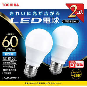 東芝 TOSHIBA LED電球 [E26/昼光色] LDA7DG60V1P