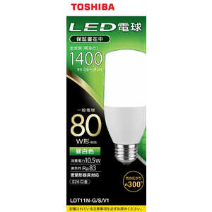 東芝　TOSHIBA LED電球(T形)80W形相当 昼白色 口金E26 LDT11N-G/S/V1
