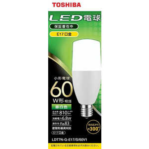 東芝　TOSHIBA LED電球(T形)60W形相当 昼白色 口金E17 LDT7N-G-E17/S/60V1