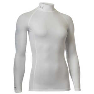 アンダーアーマー レディース ゴルフ UAアイソチル コンプレッション ロングスリーブ モックシャツ (MDサイズ/White) White×Halo Gray 1372778_22SS