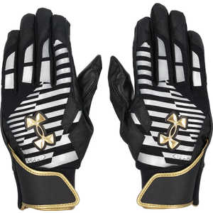 アンダーアーマー メンズ UAクリーンアップ プロ バッティンググローブ Black/Silver/Metallic Gold SM 6001312_25FW アンダーアーマー メンズ UAクリーンアップ プロ バッティンググローブ Black/Silver/Metallic Gold SM 6001312_25FW