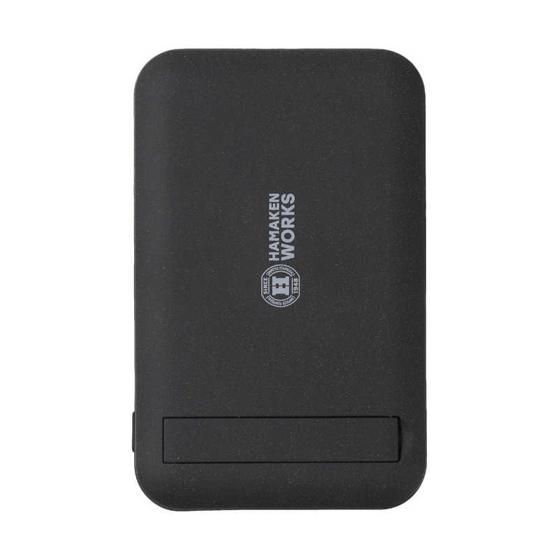 ハマケンワークス ハマケンワークス マグネット対応 ワイヤレスモバイルバッテリー（マグネットリング付属） [10000mAh /USB Power Delivery・Quick Charge対応 /2ポート /充電タイプ] HWB-10KS-B HWB-10KS-B