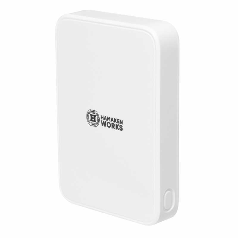 ハマケンワークス ハマケンワークス マグネット対応 ワイヤレスモバイルバッテリー ホワイト [5000mAh /USB Power Delivery・Quick Charge対応 /2ポート /充電タイプ] HWB-5000WH3 HWB-5000WH3