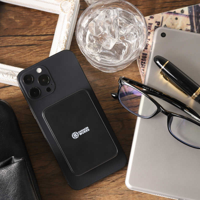 ハマケンワークス ハマケンワークス マグネット対応 ワイヤレスモバイルバッテリー ホワイト [5000mAh /USB Power Delivery・Quick Charge対応 /2ポート /充電タイプ] HWB-5000WH3 HWB-5000WH3
