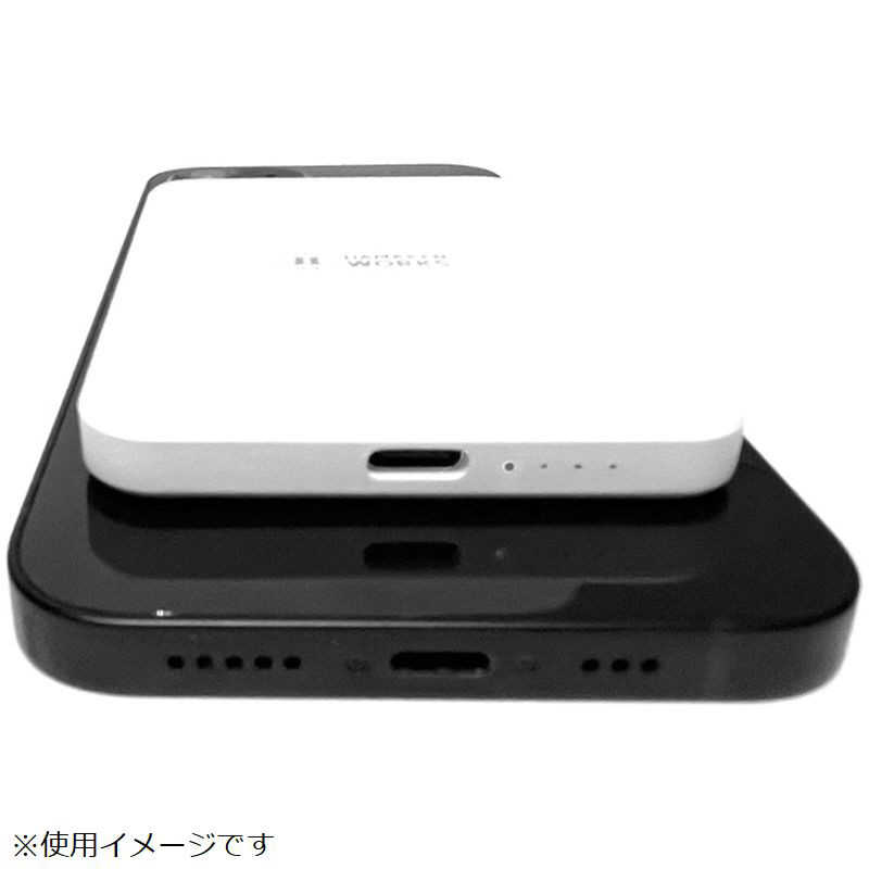 ハマケンワークス ハマケンワークス マグネット対応 薄型3000mAh ワイヤレスモバイルバッテリー (ホワイト) ［1ポート /充電タイプ］ HWB3000WH HWB3000WH