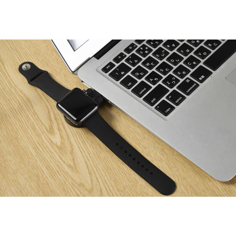 ハマケンワークス ハマケンワークス Apple Watch ワイヤレス充電アダプタ180°可動式Type-C 黒 Apple正規認証品 HWLMCBK HWLMCBK