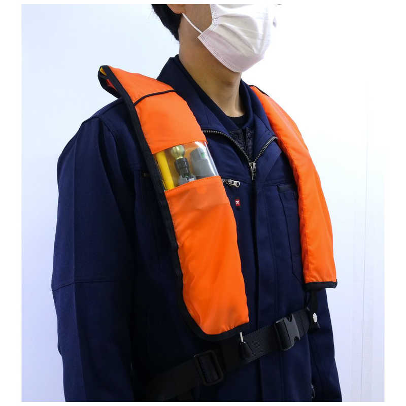 日本船具 日本船具 膨脹式救命胴衣(自動膨脹機能付き)オレンジ NS-5000 NS-5000