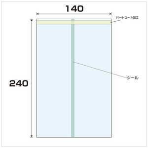 大洋社 OPP パートコート袋 厚み0.04 100枚入 幅140x長さ240mm OPPﾊﾟｰﾄｺｰﾄﾌﾞｸﾛｱﾂﾐ0