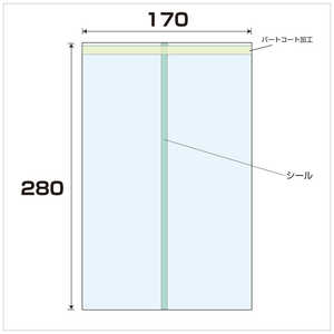 大洋社 OPP パートコート袋 厚み0.04 100枚入 幅170x長さ280mm OPPﾊﾟｰﾄｺｰﾄﾌﾞｸﾛｱﾂﾐ0