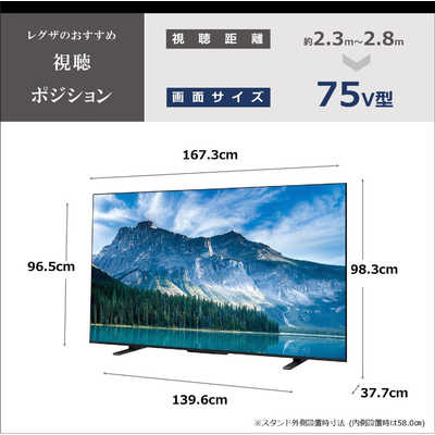 TVS REGZA 液晶テレビ REGZA レグザ [ 75V型 / 4Kチューナー内蔵