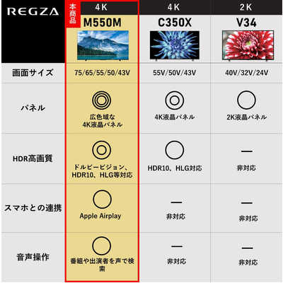 TVS REGZA 液晶テレビ REGZA(レグザ) [55V型 /Bluetooth対応 /4K対応 