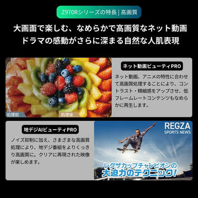 TVS REGZA Mini LED液晶テレビ REGZA ( レグザ ) Z970R series [ 85V型