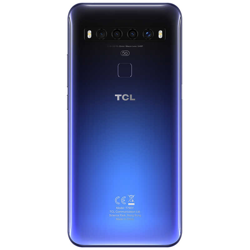 TCL TCL SIMフリースマートフォン　TCL-10 5G［メモリ/ストレージ： 6GB/128GB］Chrome Blue T790H2ALCJP11 T790H2ALCJP11