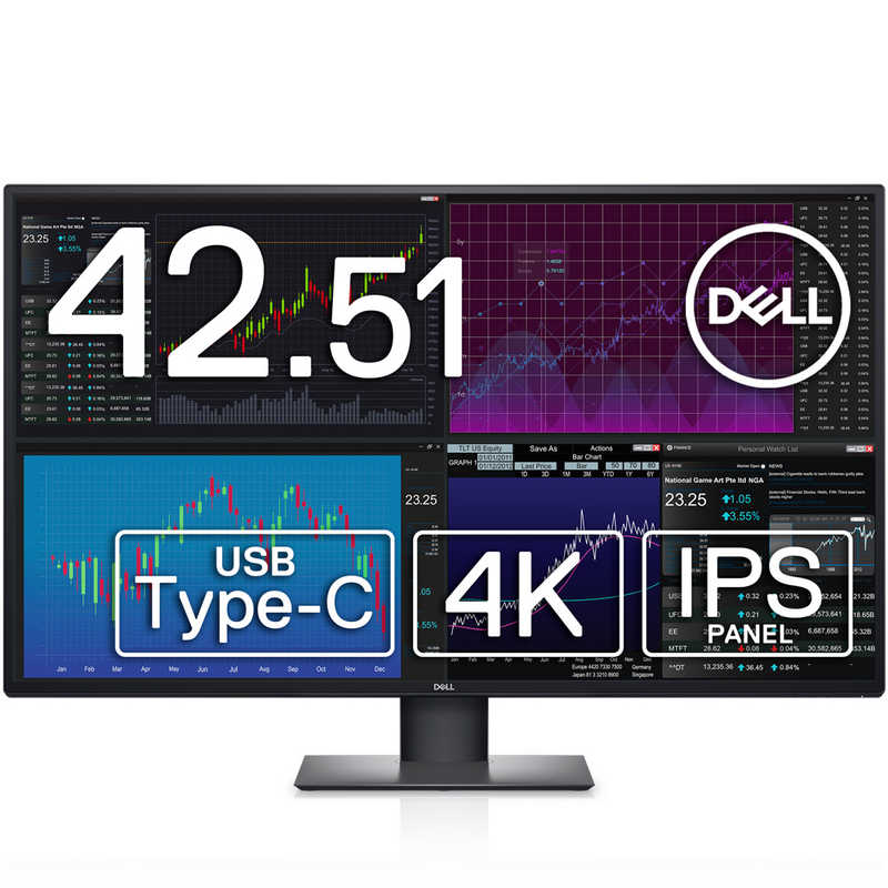 DELL　デル DELL　デル PCモニター [42.5型 /4K(3840×2160） /ワイド] U4320Q-R U4320Q-R