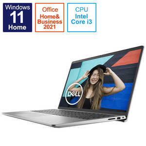 DELL　デル ノートブック プラチナシルバー  ［15.6型/Win11 Home/intel Core i3/メモリ：8GB/SSD：256GB/Office HomeandBusiness］ NI335CNHBCS