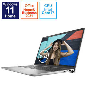 DELL　デル ノートブック プラチナシルバー  ［15.6型/Win11 Home/intel Core i7/メモリ：8GB/SSD：512GB/Office HomeandBusiness］ NI375CNHBCS