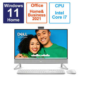 DELL　デル デスクトップパソコン Inspiron 27 7720 オールインワン パールホワイト ［27型 /intel Core i7 /メモリ：16GB /HDD：1TB /SSD：512GB］ AI779T-DNHBWC
