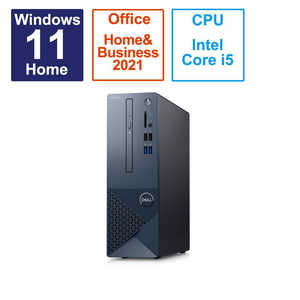 DELL　デル デスクトップパソコン Inspiron 3020S スモールデスクトップ ブラック ［モニター無し /intel Core i5 /メモリ：16GB /SSD：512GB］ SI60-DNHB