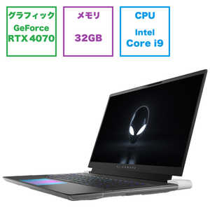 DELL　デル Alienware x16 ［RTX 4070(最大140W)/16.0型/Windows 11 Home(英語版)/intel Core i9 / 2023秋冬モデル］ ルナシルバー NAX96E-DWLCW