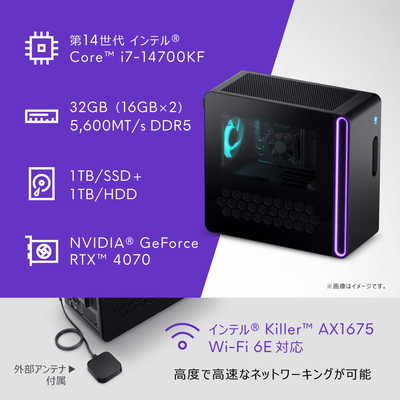 DELL デル Alienware Aurora R16 ［RTX 4070/Windows 11 Home/intel 