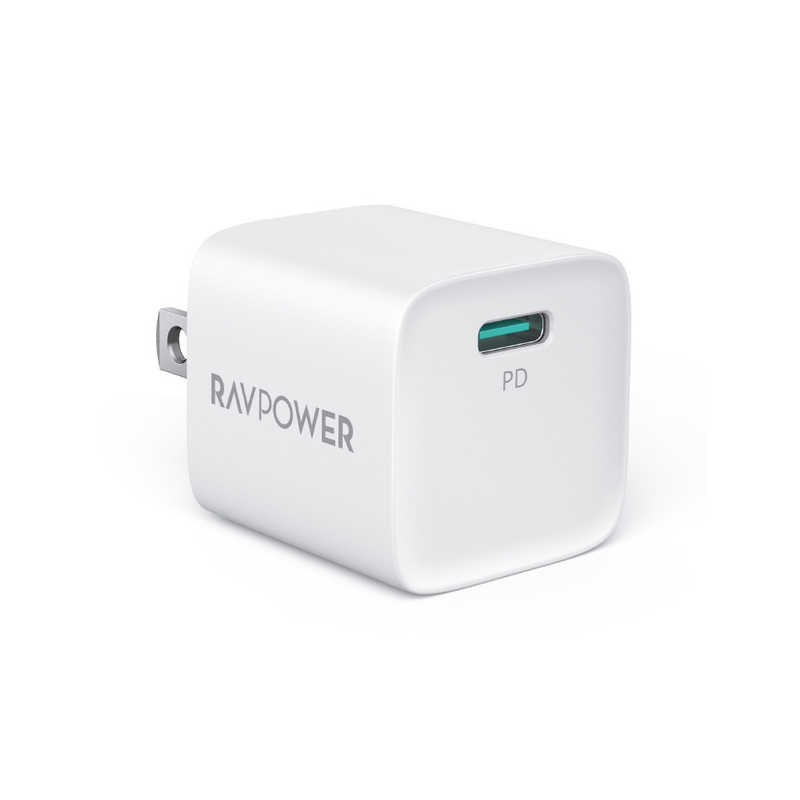 RAVPOWER RAVPOWER RAVPower PD20W USB-C 1ポート 急速充電器 ホワイト  RPPC1027WH RPPC1027WH