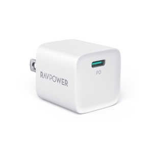 RAVPOWER RAVPower PD20W USB-C 1ポート 急速充電器 ホワイト RPPC1027WH