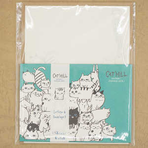 木野瀬印刷 キャットヒル レターセット グリーン LS-01061