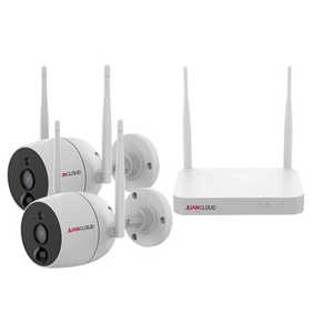 水鏡 WiFiネットワーク屋外カメラ2台＋専用レコーダーセット WiFiネットワークカメラ10局レコーダーセット  JAK6510PO1031W