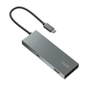 AREA ドッキングステーション シルバー［USB-C オス→メス カードスロットx2 / HDMI / USB-Ax2 / USB-Cx2/ 100W/ USB Power Delivery対応］  SDCMULTI03B