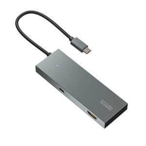 AREA ドッキングステーション シルバー［USB-C オス→メス カードスロットx2 / HDMI / USB-Ax2 / USB-Cx2/ 100W/ USB Power Delivery対応］ SDCMULTI03B