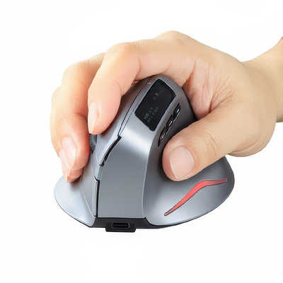 AREA LED搭載エルゴノミクスマウス ErgoVerMouse ［光学式 / 有線/無線