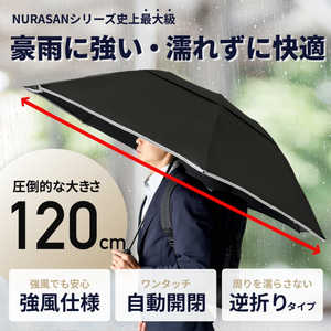 NIG だれも濡らさない逆折りたたみ傘 NURASAN-27W 雨専用 超広ワイド 強風仕様 ブラック NURASAN27WBK NIG だれも濡らさない逆折りたたみ傘 NURASAN-27W 雨専用 超広ワイド 強風仕様 ブラック NURASAN27WBK