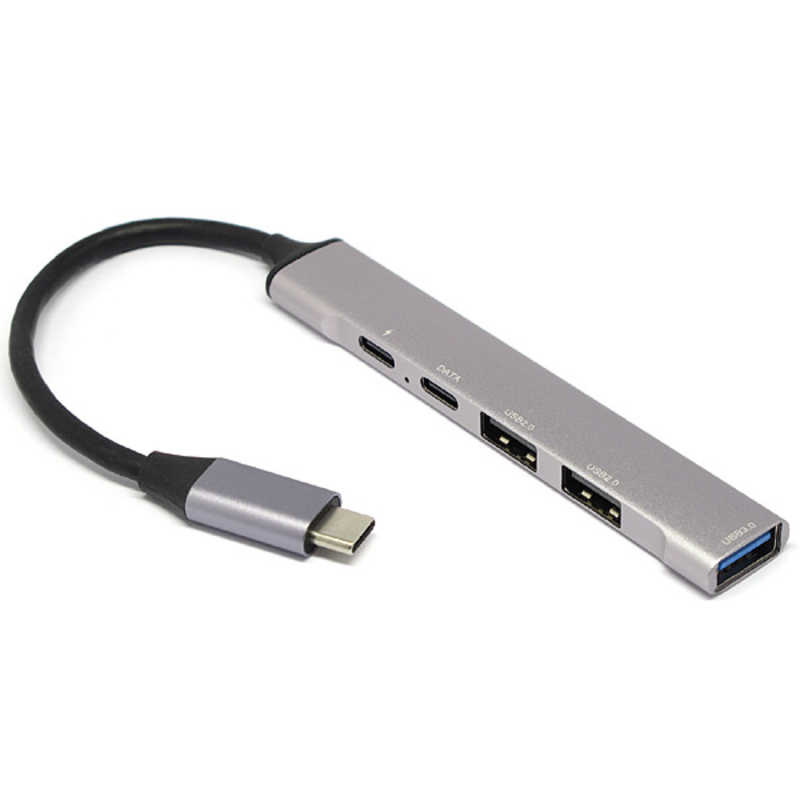 ルートアール ルートアール USB-C → USB-C+USB-A 変換ホストハブ グレー [バスパワー /4ポート /USB3.0対応 /USB Power Delivery対応] RUH-OTGTPU4 RUH-OTGTPU4