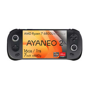 AYANEO ゲーミングモバイルパソコン AYANEO 2 [Radeon 680M /7.0型 /Windows11 Home /AMD Ryzen 7 /メモリ：16GB /SSD：1TB /WPS Office /2023年4月モデル] スターリーブラック AYA2-BK-1R