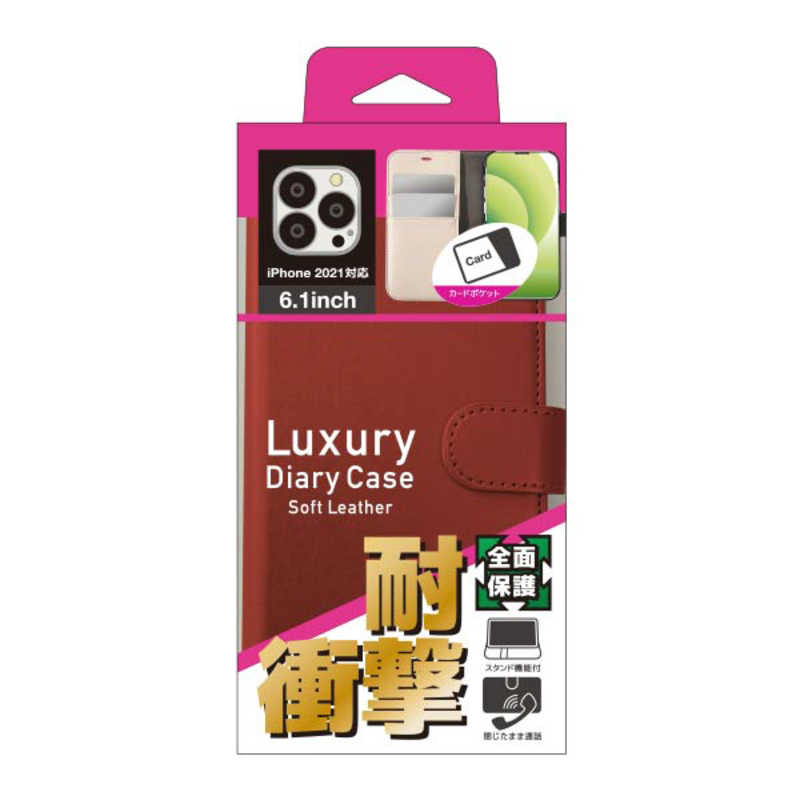 LEAD LEAD iPhone 13 Pro 3眼 フリップケース レッド L07IPP21FCSRD L07IPP21FCSRD