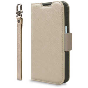 CORALLO iPhone 15 ケース手帳型/カード収納/ストラップ/スタンド機能付レザースマホケースNU ベージュグレー CR_IONCSPLNU_BG CORALLO iPhone 15 ケース手帳型/カード収納/ストラップ/スタンド機能付レザースマホケースNU ベージュグレー CR_IONCSPLNU_BG